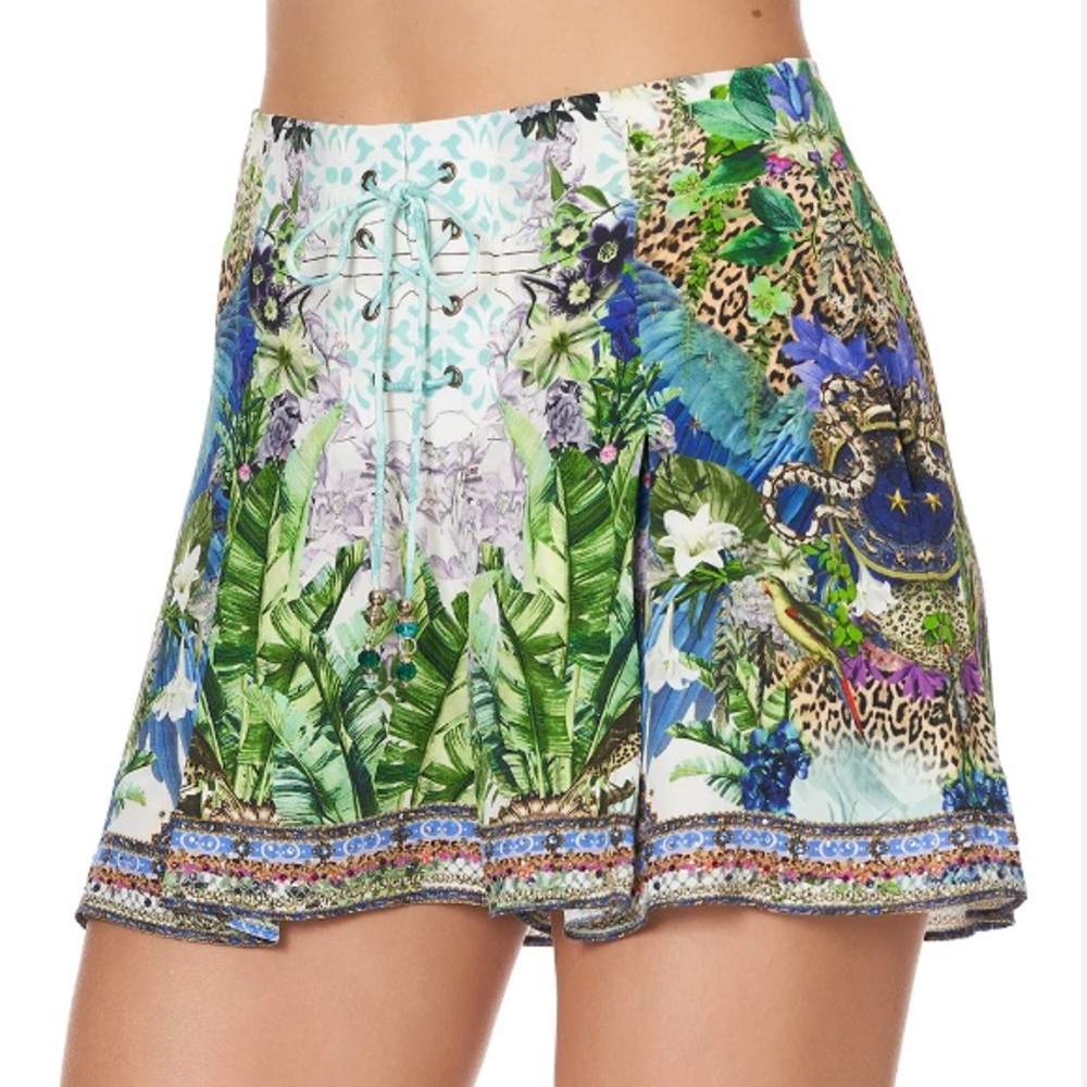 Camilla Moon Garden - Lace Up Front Shorts